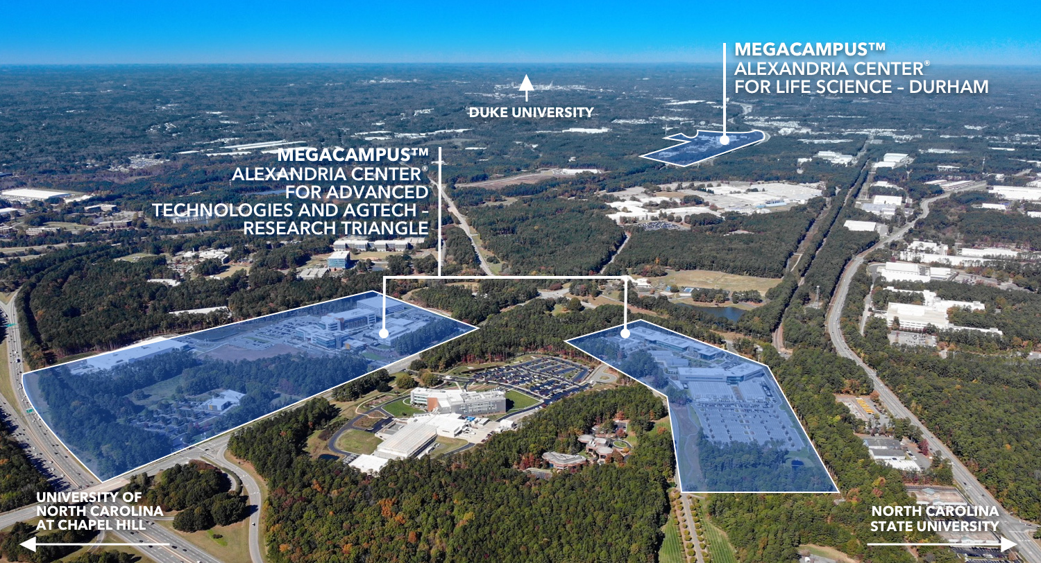 Aerial Map of Research Triangle Properties