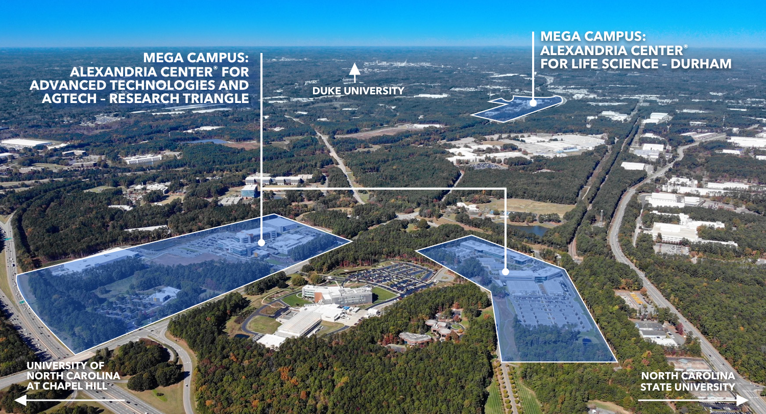 Aerial Map of Research Triangle Properties